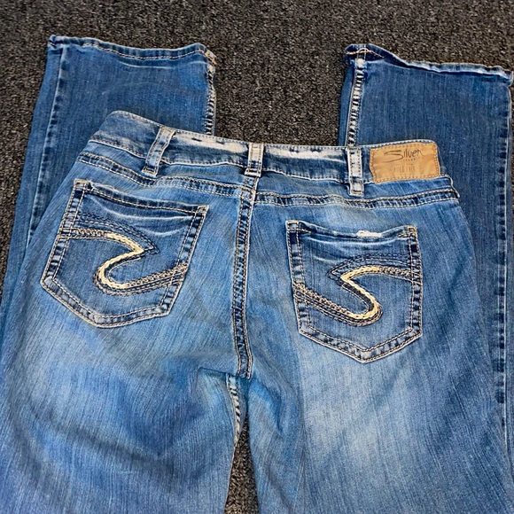 Silver Denim Slim Boot - Picture 3 of 5